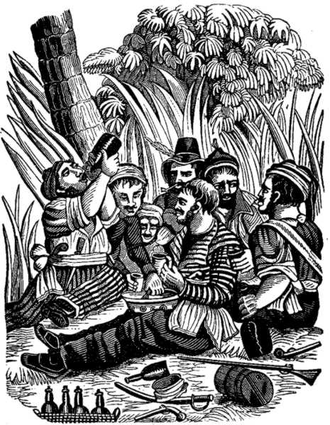 Captain Roberts' Crew carousing at Old Calabar River