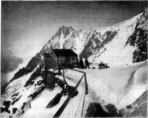 REFUGE STATION AT THE GRANDS MULETS, MONT BLANC.