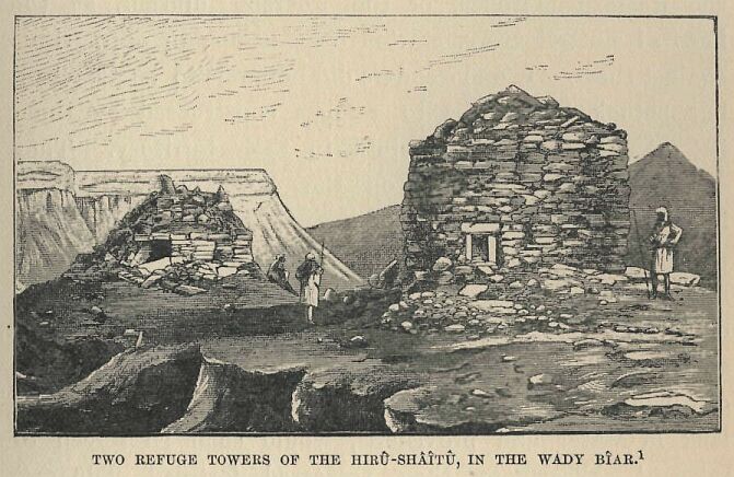 157.jpg Two Refuge Towers of the HirÛ-shÂÎtÛ, in The Wady BÎar 