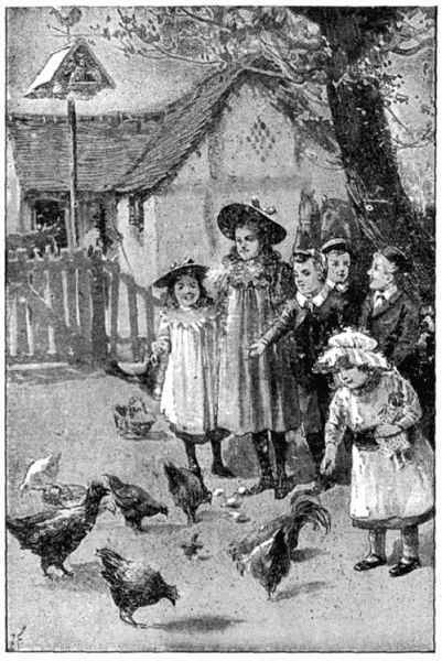 'Here comes the big black hen.' Page 85.