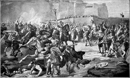 RAISING THE SIEGE OF ROME, A.D. 538  The crushing defeat of the Goths by the armies of Justinian, who placed Vigilius in the papal chair under the military protection of his famous general, Belisarius.