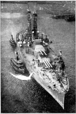 UNITED STATES BATTLESHIP "NEVADA"  Photograph taken from the Manhattan Bridge. New York.