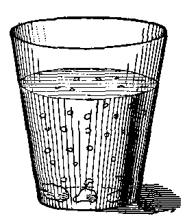 Fig. 62—The dissolving of limestone in water containing acid, suggesting the double action in the digestion of most foods. Fig. 62