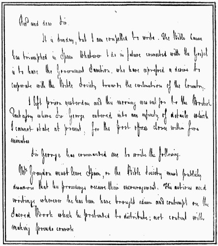 PORTION OF A LETTER FROM GEORGE BORROW TO THE REV. SAMUEL BRANDRAM.