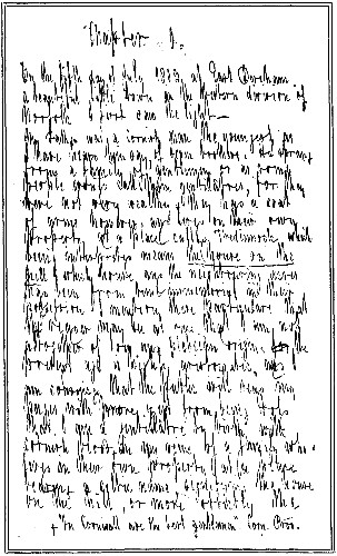 FACSIMILE OF THE FIRST PAGE OF LAVENGRO.  From the Manuscript in the possession of the Author of 'George Borrow and his Circle.'