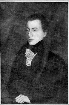 GEORGE BORROW  From a portrait by his brother John Thomas Borrow taken in early youth when his hair was black. This portrait is now in the National Portrait Gallery, London.