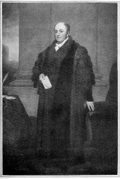 WILLIAM SIMPSON  From a portrait by Thomas Phillips, R.A.  Mr. Simpson was Chamberlain of the city of Norwich and Treasurer of the county of Norfolk. He was Town-Clerk of Norwich in 1826, and has an interest in connection with George Borrow in that Borrow was articled to him as a lawyer's clerk and describes him in Wild Wales as 'the greatest solicitor in East Anglia—indeed I may say the prince of all English solicitors.'  The portrait hangs in the Black Friars Hall, Norwich.