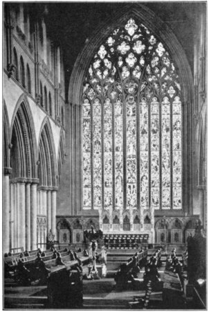 THE CHOIR AND EAST WINDOW. A. Pumphrey, Photo.