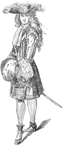 Man with Wig and Muff, 1693 (from a print of the period).