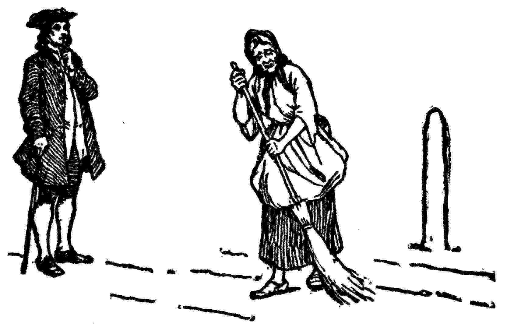 a poor woman sweeping my pavement with a birch broom a poor woman sweeping my pavement with a birch broom