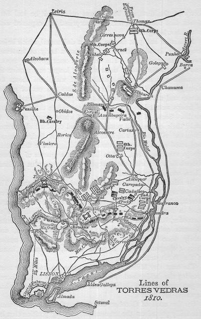 Illustration: Plan of the Lines of Torres Vedras.