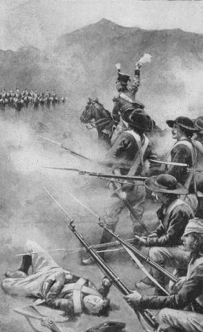 Illustration: 'We surrender, sir, as prisoners of war.'