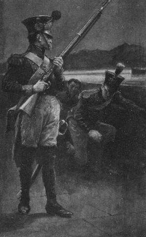 Illustration: Stooping so that their figures should not show against the sky.