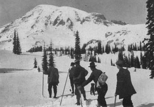 Hiking through Paradise in Winter.