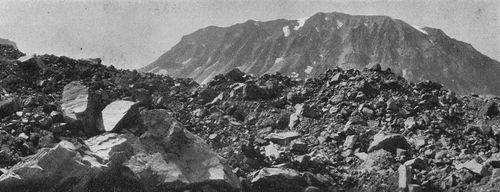 Glacial debris on lower part of Winthrop Glacier.