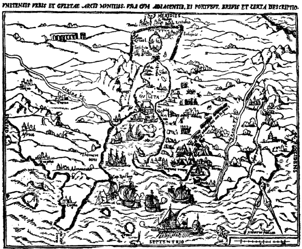 An old map of Tunis.