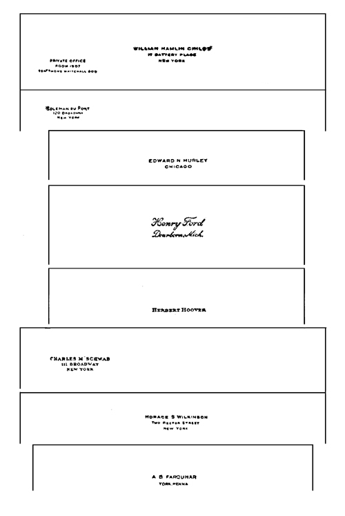 Specimens of stationery used by men for personal business letters