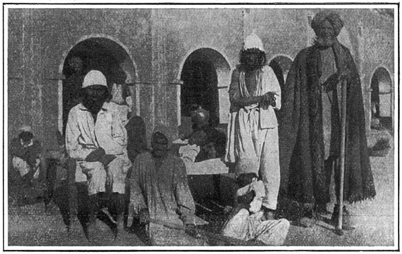 Groep patiënten in het hospitaal te Bannoe.