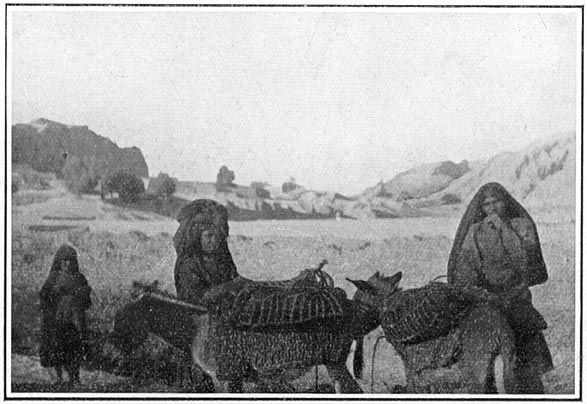 Watervervoer op ezels in Shimvah.