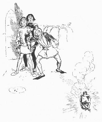 "The junior secretary cried out, 'Look at the bottle!'" See page 129.