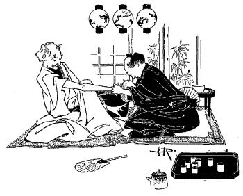 Le voisin complaisant prend la jarre des deux mains Le voisin complaisant prend la jarre des deux mains