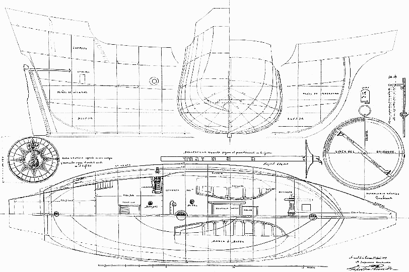 Nao Santa María PLANO DE TRAZADO