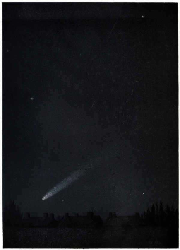PLATE XVII. THE COMET OF 1882, AS SEEN FROM STREATHAM, NOV. 4th, 4 A.M. FROM A DRAWING BY T.E. KEY.
