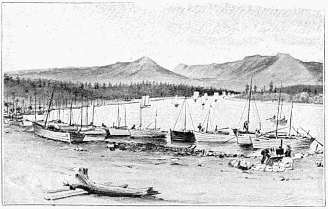 LA RIVIÈRE SIX MILE.—DESSIN DE BERTEAULT, D'APRÈS LE CROQUIS DE L'AUTEUR.