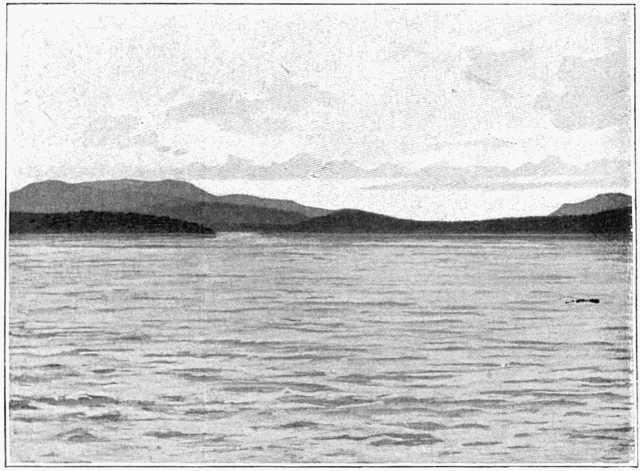 LE LAC LABERGE. DESSIN DE TAYLOR, D'APRÈS UNE PHOTOGRAPHIE DE M. GOLDSCHMIDT.