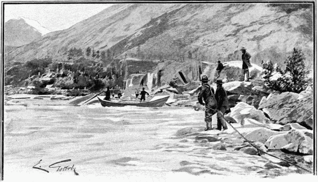 RAPIDES DE LA RIVIÈRE THIRTY MILE.—D'APRÈS LA PHOTOGRAPHIE DE LA ROCHE À SEATTLE.