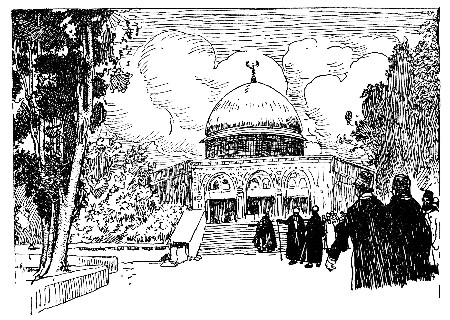 THE MOSQUE OF OMAR ON MOUNT MORIAH, JERUSALEM.