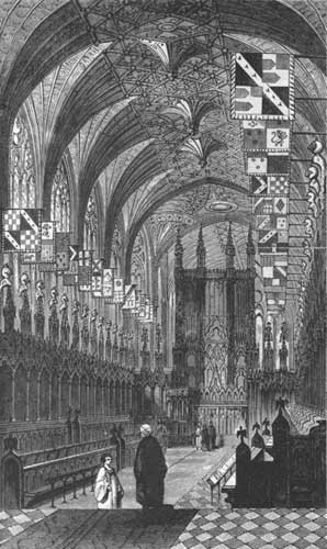 INTERIOR OF ST. GEORGE'S CHAPEL.  (By permission of Messrs. Harper & Brothers.)