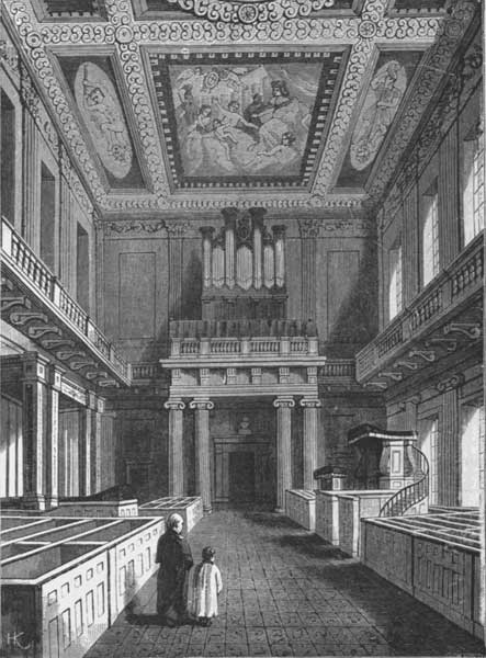 INTERIOR OF THE CHAPEL ROYAL (BANQUETING-HALL), WHITEHALL.