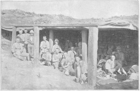 “Tommies” seeking shelter from “Long Tom” at Ladysmith