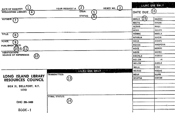 Instructions for Completing Book Request Form