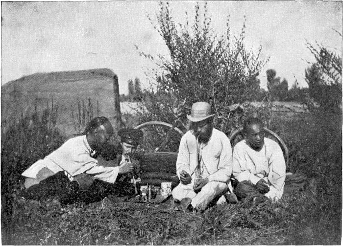 THE CHIEF OF THE CUSTOM-HOUSE GIVES A LESSON IN OPIUM SMOKING.