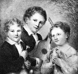 JULIA WARD AND HER BROTHERS, SAMUEL AND HENRY  From a miniature by Anne Hall