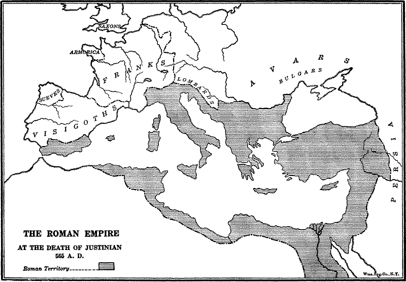 The Roman Empire in 565 A. D.