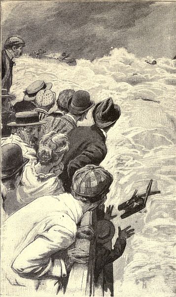 "MAN OVERBOARD!" AN INDIAN CANOE TO THE RESCUE.