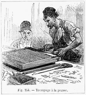 Fig 254.—Trempage á la presse. 