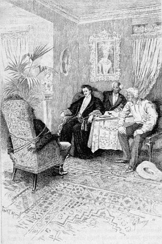 "Rodolph Addressed the Schoolmaster" Etching by Mercier, after the drawing by Frank T. Merrill