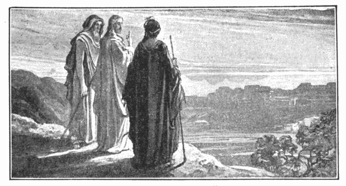 On The Way To Emmaus. "He expounded unto them in all the scriptures the things concerning Himself." Luke 24:27. Illustration.
