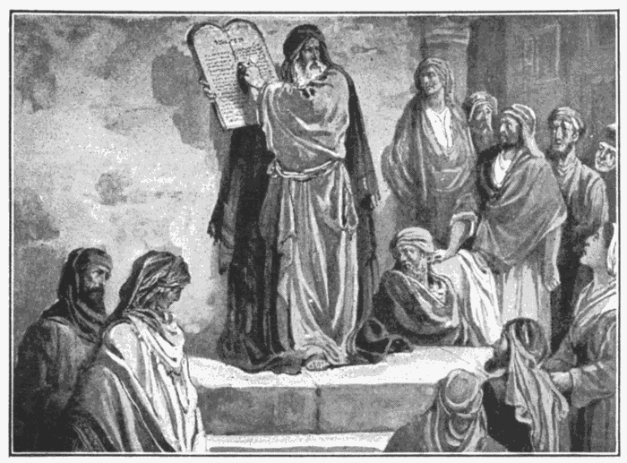 Ezra Reading The Law. "Prove all things; hold fast that which is good." 1 Thess. 5:21. Illustration.