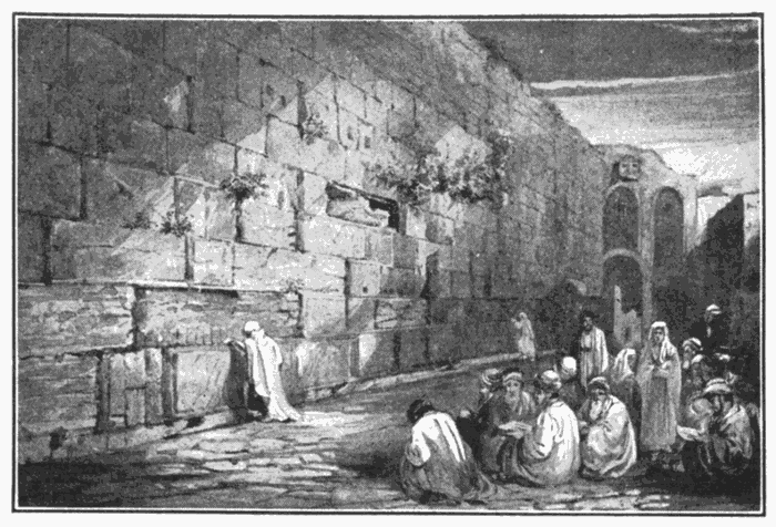 Wailing Place Of The Jews. "The Lord shall set His hand again the second time to recover the remnant of His people." Isa. 11:11. Illustration.