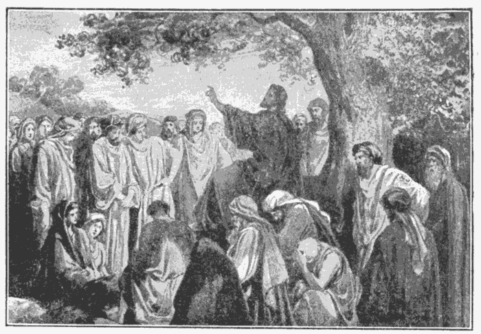 Christ Expounding The Law. "Think not that I am come to destroy the law, or the prophets." Matt. 5:17. Illustration.