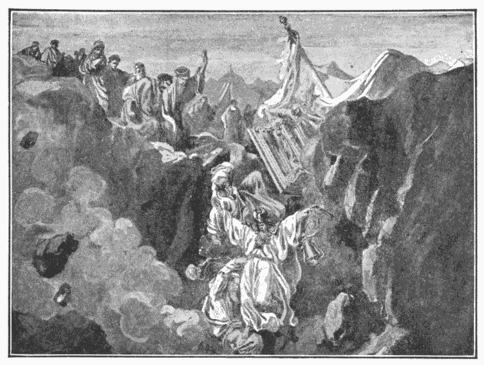 Destruction Of Korah, Dathan, And Abiram. "The wages of sin is death." Rom. 6:23. Illustration.