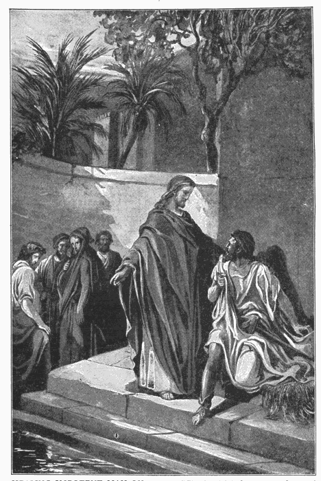 Healing Impotent Man On The Sabbath. "Therefore did the Jews persecute Jesus, and sought to slay Him, because He had done these things on the Sabbath day." John 5:16. Illustration.