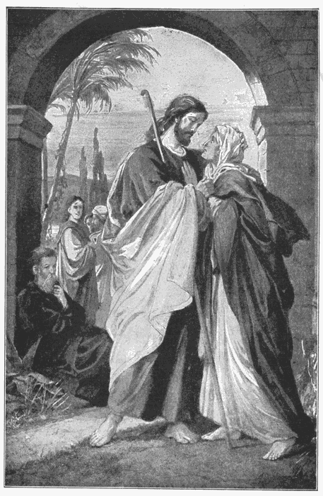 Christ And His Mother. "Blessed art thou among women." Luke 1:28, 42. Illustration.