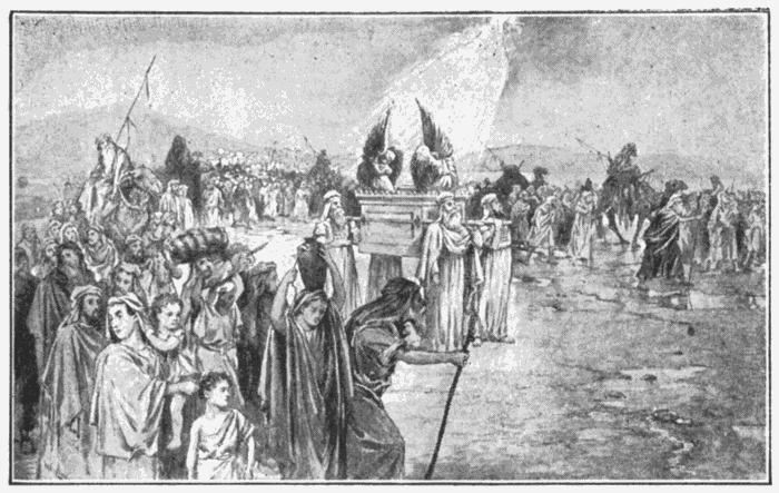 Israel Crossing The Jordan. "He that overcometh shall inherit all things." Rev. 21:7. Illustration.