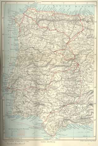 Map of Spain with Borrow’s journeys marked